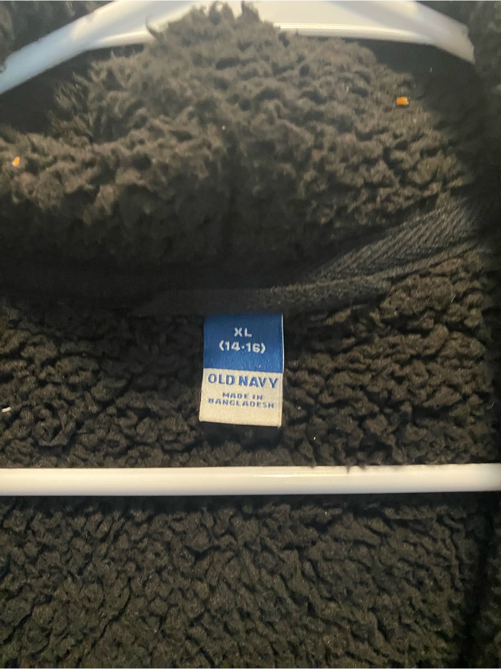 Old Navy kids (14/16 years old )Charcoal Sherpa-Lined Zip-Up Hoodie - Picture 3 of 4